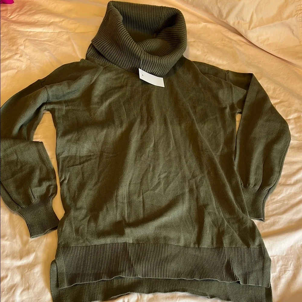 LOFT Hunter Green Turtleneck Sweater NWT Small